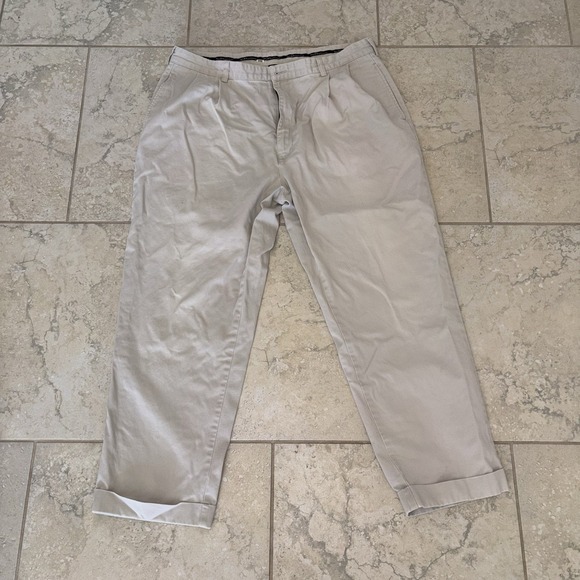 Polo Ralph Lauren Other - Vintage Polo Ralph Lauren Hammond Chino Pants Men 40x30 Ivory Pleated Small Spot